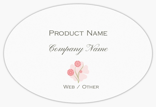 Design Preview for Elegant Product Labels on Sheets Templates, 2" x 3" Oval