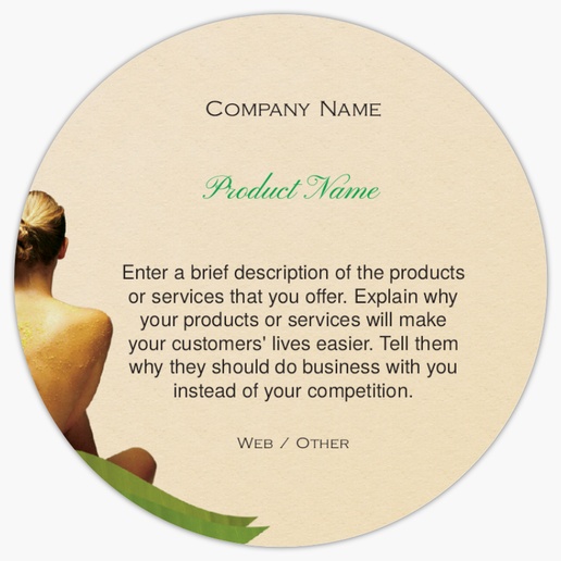 Design Preview for Design Gallery: Product Labels on Sheets, 3" x 3" Circle