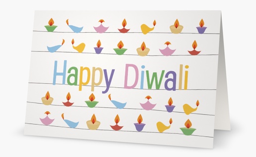 Un Deepawali celebración diseño blanco gris para Diwali