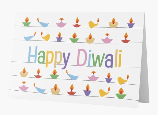 A deepawali celebration white gray design for Diwali