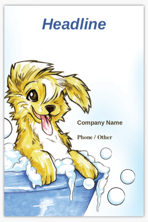 A 수직 垂直 white yellow design for Animals & Pet Care