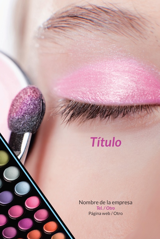 Un maquillaje para ojos comunicativa diseño rosa