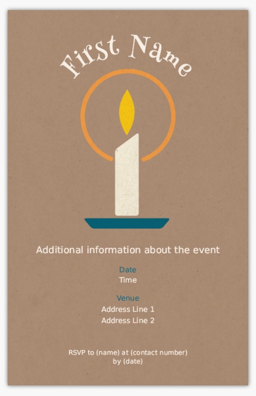Design Preview for Confirmation Invitations & Announcements Templates, 4.6” x 7.2” Flat