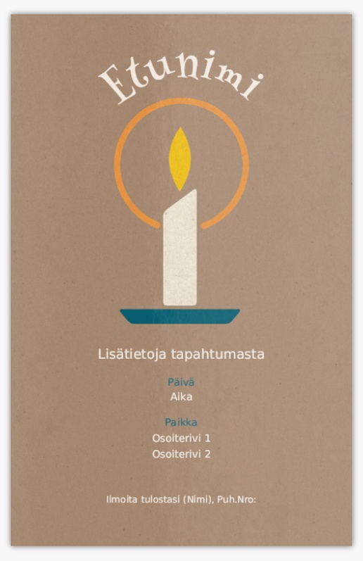 Mallin esikatselu Mallivalikoima: Vauva Kutsukortit ja ilmoitukset, Yksiosainen 18.2 x 11.7 cm
