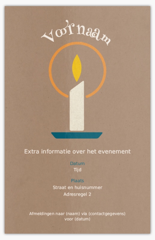 Voorvertoning ontwerp voor Ontwerpgalerij: Eerste communie Kaarten en uitnodigingen, Ongevouwen 18.2 x 11.7 cm