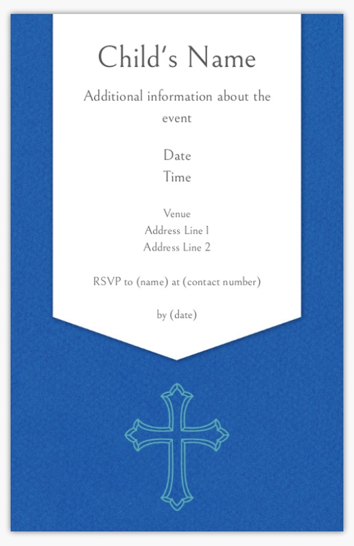 Design Preview for Confirmation Invitations & Announcements Templates, 4.6” x 7.2” Flat