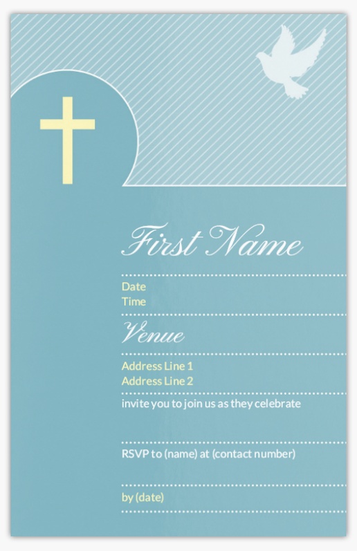 Design Preview for Confirmation Invitations & Announcements Templates & Designs, Flat 18.2 x 11.7 cm