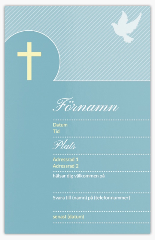 Förhandsgranskning av design för Designgalleri: Religiösa högtider Inbjudningskort, Enkelt 18.2 x 11.7 cm