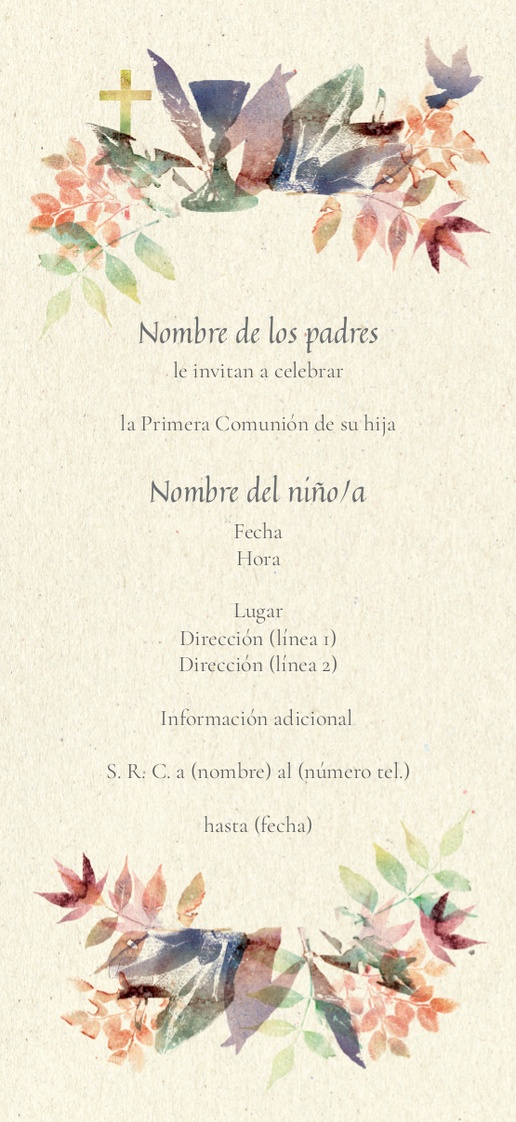 Vista previa del diseño de Tarjetas e invitaciones, Plano 21 x 9,5 cm