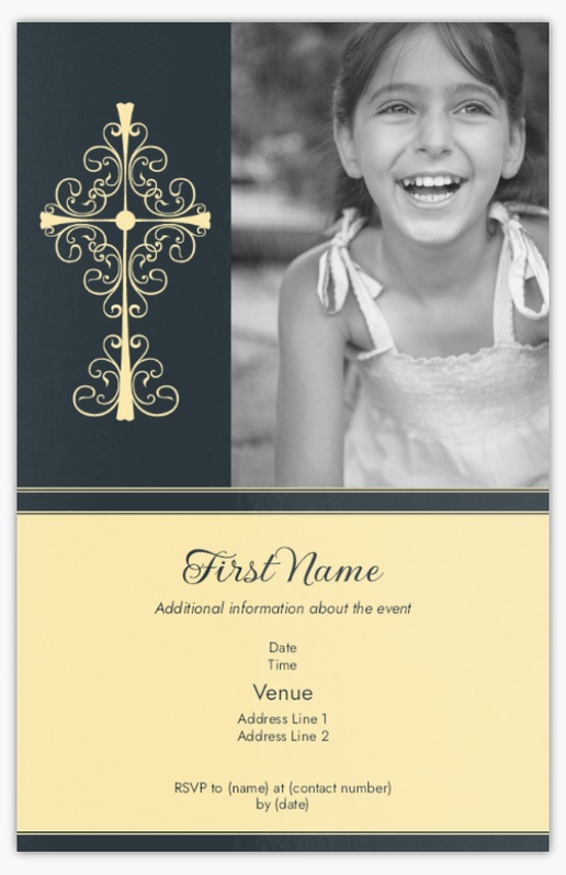 Design Preview for Design Gallery: First Communion Invitations & Announcements, Flat 18.2 x 11.7 cm