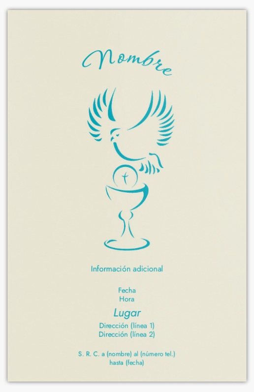 Vista previa del diseño de Galería de diseños de tarjetas e invitaciones para religiosas, Plano 18,2 x 11,7 cm