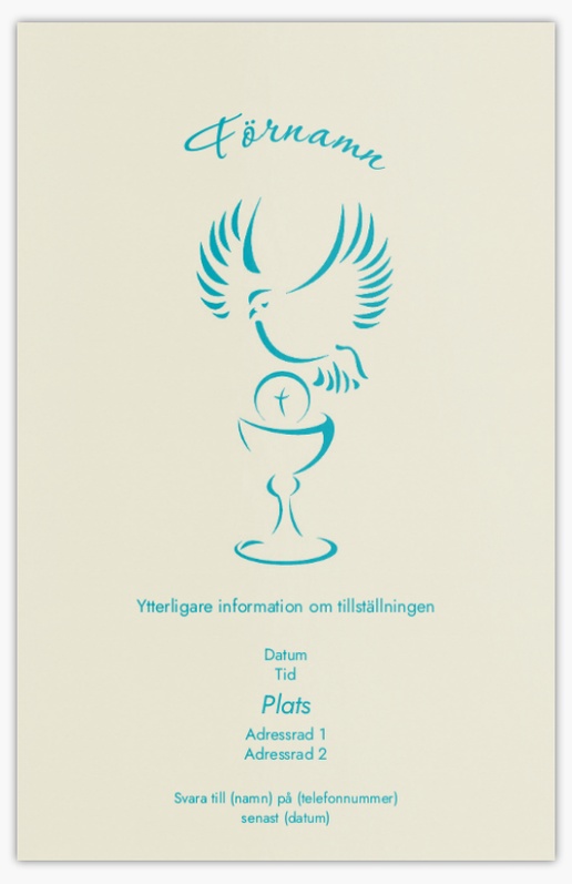 Förhandsgranskning av design för Designgalleri: Religiösa högtider Inbjudningskort, Enkelt 18.2 x 11.7 cm