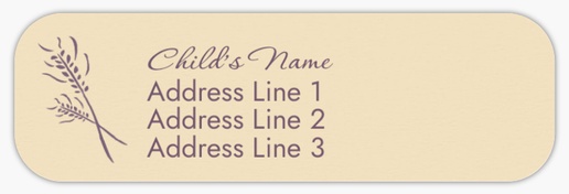 Design Preview for Baby Shower Return Address Labels Templates, White Paper
