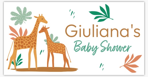 A safari animal giraffe baby yellow green design for Baby Shower