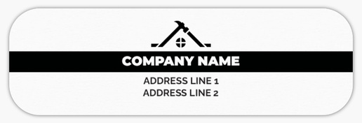 Design Preview for Roofing Return Address Labels Templates, White Paper