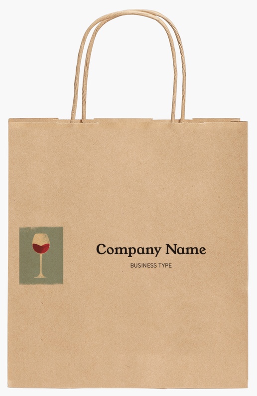 Design Preview for Design Gallery: Bars & Nightclubs Standard Kraft Paper Bags, 190 x 80 x 210 mm