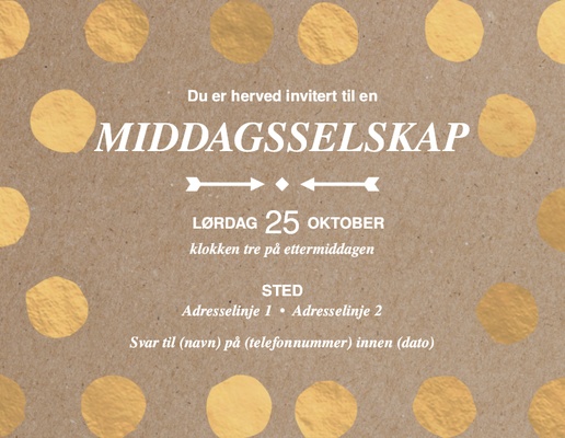 Forhåndsvisning av design for Designgalleri: Middager og drinker Invitasjoner og kort, Ensidig 14 x 10,1 cm
