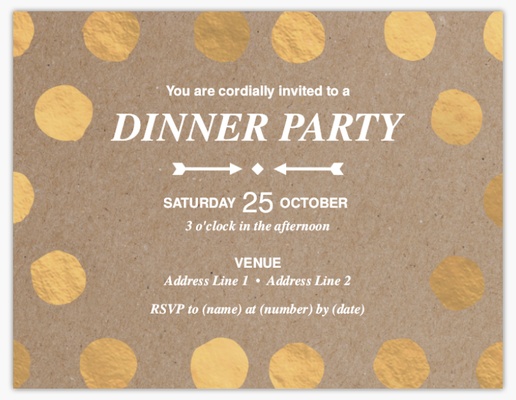 A party dinner party brown yellow design for Dinners & Cocktails