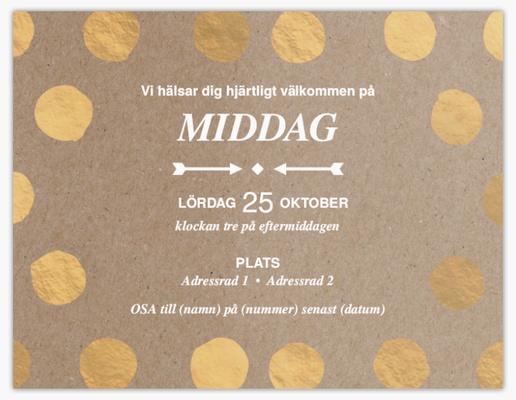Förhandsgranskning av design för Designgalleri: Middag & cocktail Inbjudningskort, Enkelt 13,9 x 10,7 cm