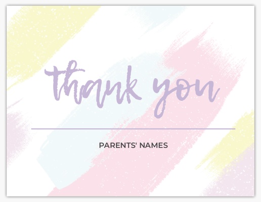 Design Preview for Baby Custom Thank You Cards Templates, Flat 5.5" x 4"