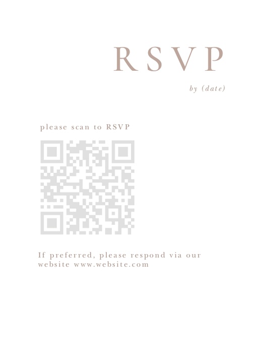 A simple wedding rsvp cream white design for Traditional & Classic