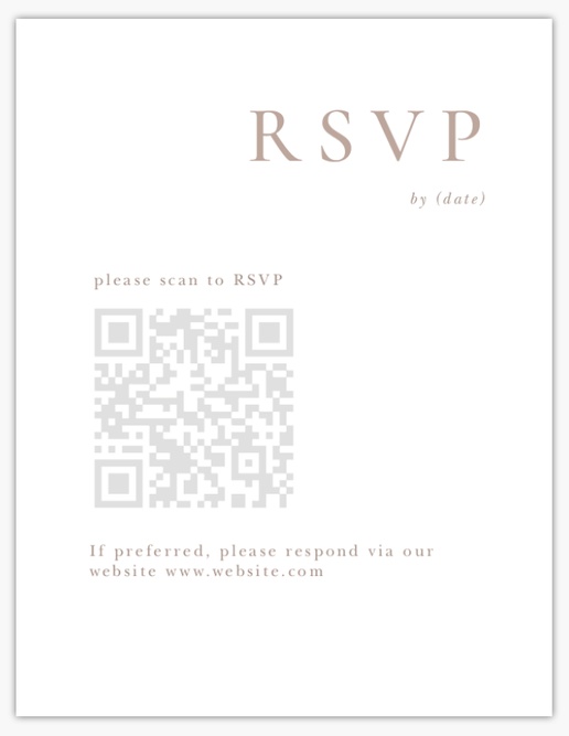 Design Preview for Minimal Wedding RSVP Cards Templates, 5.5" x 4" Flat