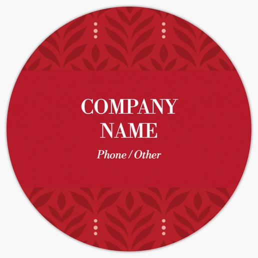 Design Preview for Holiday Product Labels on Sheets Templates, 3" x 3" Circle