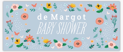 Un jardín baby shower diseño blanco rosa para Bebés