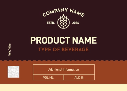 Design Preview for Design Gallery: Beer Labels, Rectangle 10.5 x 7.4 cm (A7) Horizontal