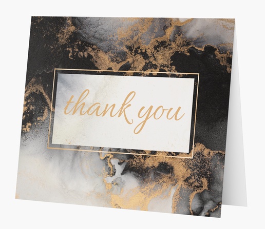 A personal stationery black and gold marble gray design for Elegant