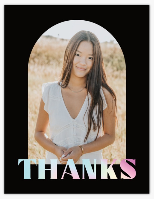 Design Preview for Design Gallery: Bold & Colorful Custom Thank You Cards, Flat 5.5" x 4"