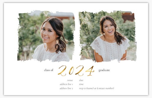 Design Preview for Graduation Party Invitations & Announcements Templates, 4.6” x 7.2” Flat