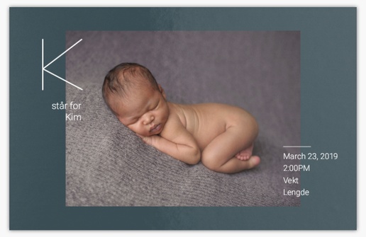 Forhåndsvisning av design for Designgalleri: Nyfødt Fødselskunngjøringer, 18.2 x 11.7 cm