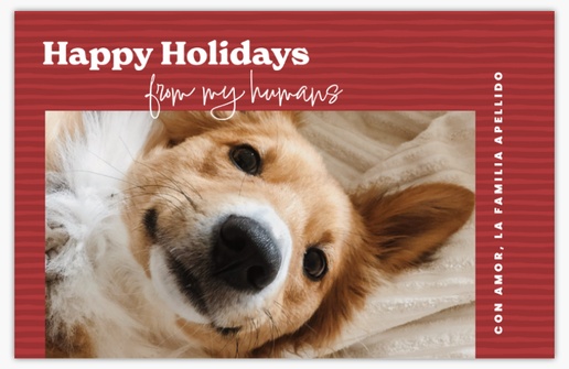 Un mascota tarjeta de vacaciones para mascotas diseño rojo rosa para Tema con 1 imágenes