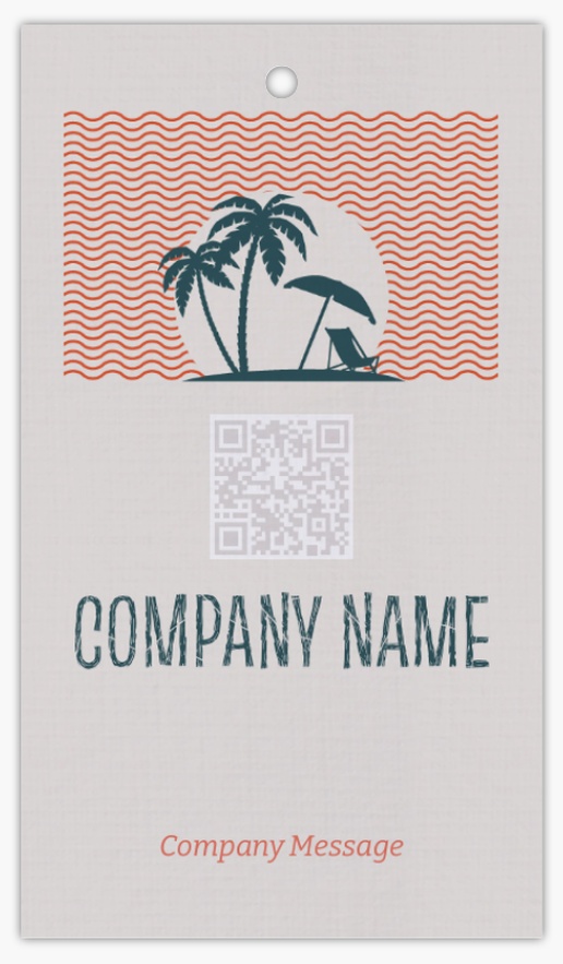 Design Preview for Design Gallery: Travel & Accommodation Swing Tags, 5 x 9 cm Linen