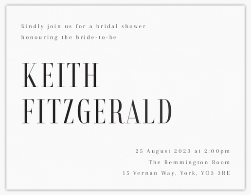 Design Preview for Design Gallery: Minimal Invitations & Announcements, Flat 13.9 x 10.7 cm