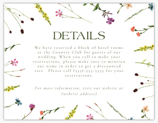 Design Preview for Wedding Enclosure Cards, Flat 5.5" x 4"