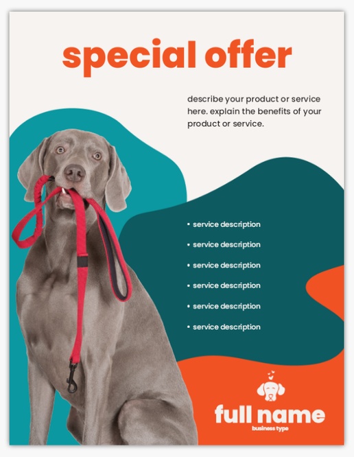 A pet care dog training brown blue design for Animals & Pet Care