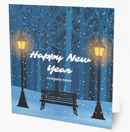 A new year snow scene blue design for Business