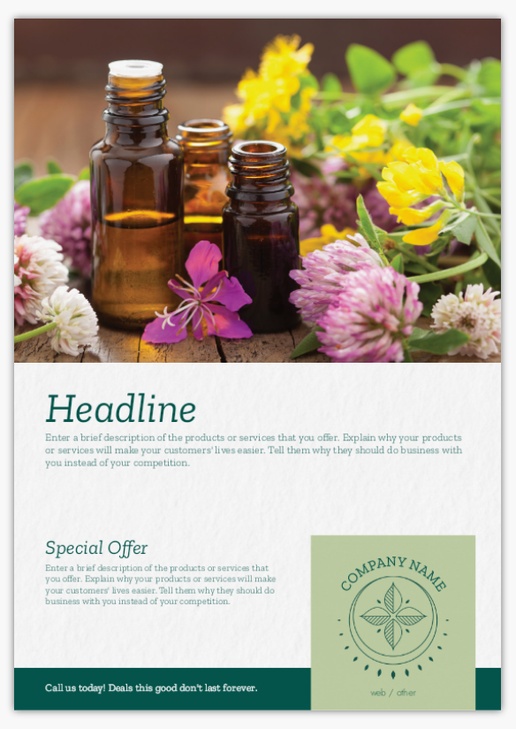 Design Preview for Design Gallery: Holistic & Alternative Medicine Postcards, A5