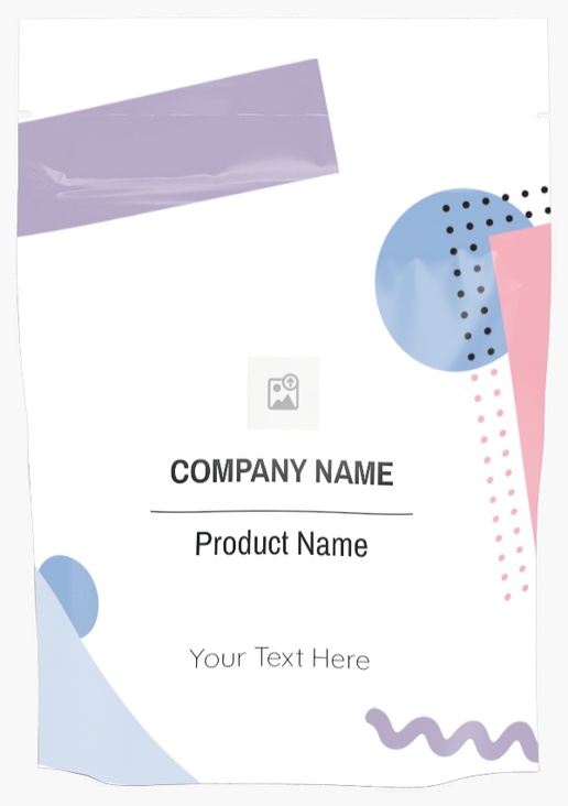 A vertical confetti white pink design for Events with 2 uploads