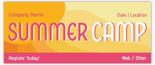 A sun summer camp pink orange design