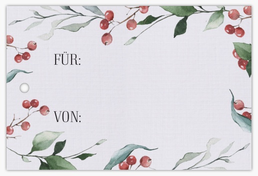 Designvorschau für Designgalerie: Produktanhänger Florale Muster, 5 x 7,5 cm Leinenpapier