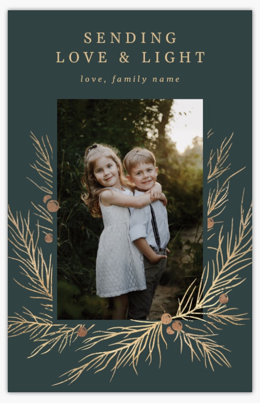 Design Preview for Rustic Christmas Cards Templates, Flat 4.6" x 7.2" 
