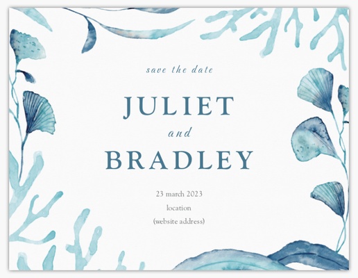 Design Preview for Design Gallery: Nautical Save The Date Cards, Flat 10.7 x 13.9 cm