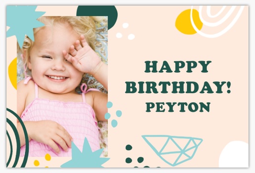 A bold artsy gray green design for Birthday with 1 uploads