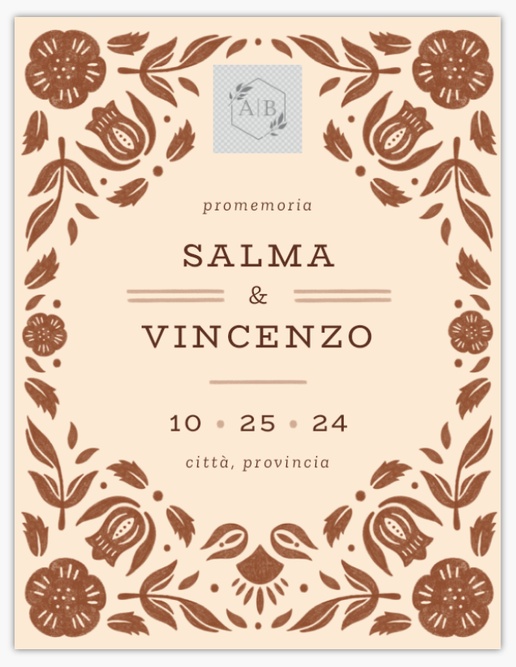 Anteprima design per Galleria di design: Biglietti Save the date per Fascino Rustico, 13,9 x 10,7 cm