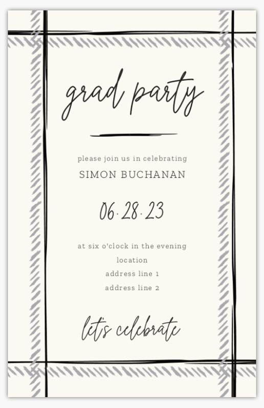 A academic graduation party white gray design for Type