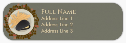 Design Preview for Design Gallery: Fish Markets Return Address Labels, White Paper