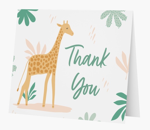A thank you jungle yellow white design for Baby Shower